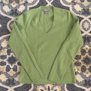 Ann Taylor Cashmere Sweater Green XS